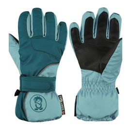 Trollkids Children's Waterproof Finger Gloves Troll, Teal/Aqua Blue
