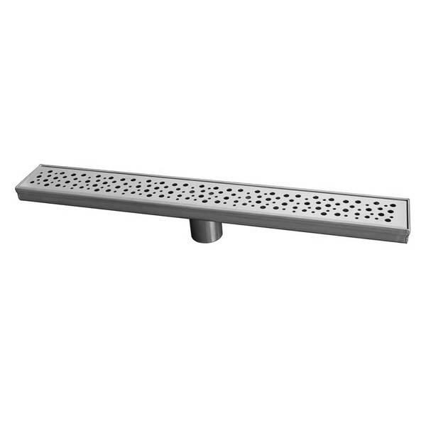 Naiture Brushed Stainless Steel 18" Rosa Linear Shower Drain