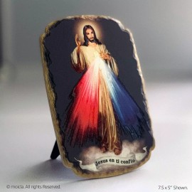 Divine Mercy Image – 7.5″ Catholic Tile Frame by moicla
