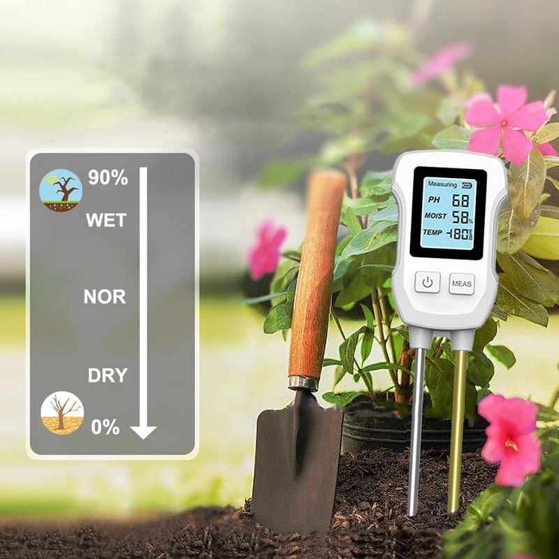 Soil Moisture Sensor Meter, 3 to 9 Soil PH Tester,