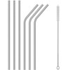 Resuable Metal Straws - 6 Pack Stainless Steel Drinking Straw,Portable