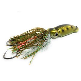 Realistic Metal Jig "Sleeve Fish" (T07, 15g lame/step hook) that reproduces the shape and color of squid (lure, shojiging, yellowtail, chinu, bass, rootfish, inchk, lava, rubber jig, fishing,