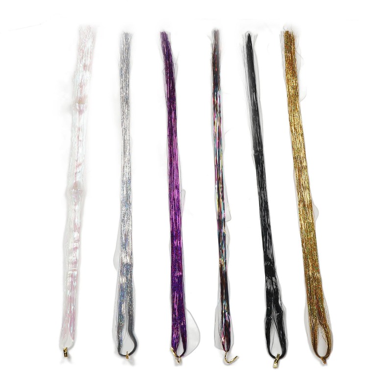 Hair Tinsel Kit Colorful Shiny Glitter Strands Portable Fairy Hair
