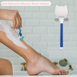 YODOCAMP Cute Holder Shaver Hook Hanger Stand, Funny Razor Holder for Shower Wall, Animal Cartoon Holder Shaver Organizer for Bathroom, Self Adhesive Stainless Steel Shaver Hook TZG19