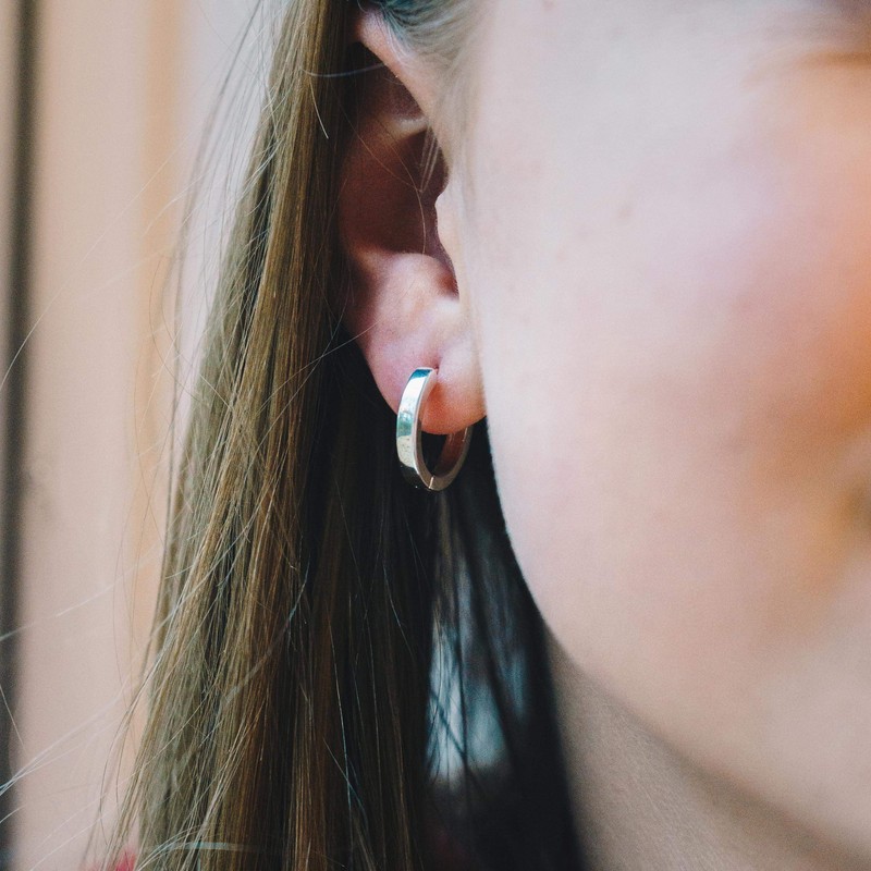 Philip Jones Silver Plated Hoop Earrings