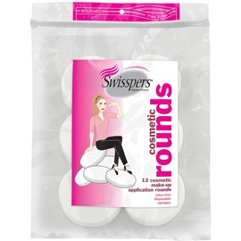 Swisspers Cosmetic Make-Up Rounds 12 ea (Pack of 9), Latex,Cotton