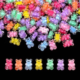 200 g + dulces a granel surtido de lindas abalorio Kandi para hacer joyas, kit de fabricación de pulseras, suministros de manualidades abalorio (oso)