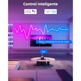 E T Easytao Luces Led Neón RGB Wifi 5M, Tira led Exterior Compartible con Alexa y Google Home,Control por Mando a distancia y App, Impermeable y Flexible, Adecuado para Navidad Cuarto TV Cocina