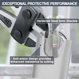 ZHEGE Outdoor Padlock Weatherproof, 4 Digit Padlocks with Code, Heavy Duty Combination Lock, Weatherproof Large Number Padlock for Garage, Gate, Shed, Fence (Grey)