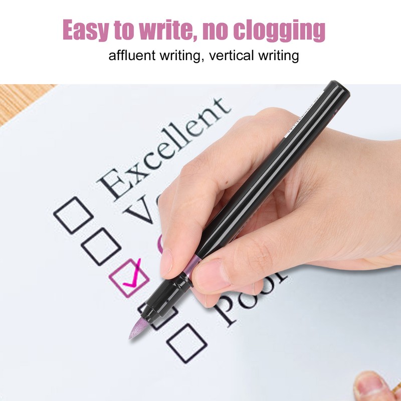 10 Pcs Paint Markers Purple Metal Texture Waterproof Glass Marker