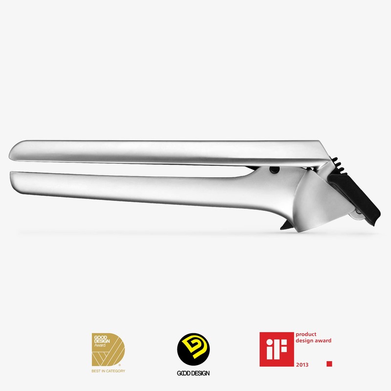 Dreamfarm Garject Self-Cleaning Garlic Press, Charcoal Black