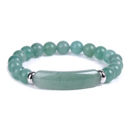 PEAS Fashion Jewelry Healing Stone Bracelet Crystal Energy Stretch Bracelet(Green)