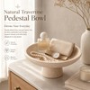 Natural Travertine Fruit Bowl for Kitchen Counter 10.2"