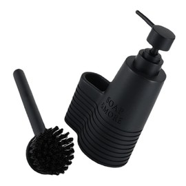 Outanaya Hand Wash Bottle Soap Dispenser Lotion Pump Bottle for Bathroom Set Cleaning Brush