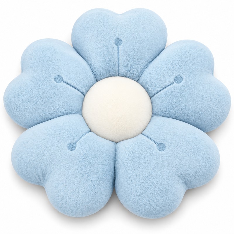 Flower-Shaped Plush Throw Pillow for Sofa and Bed – Soft