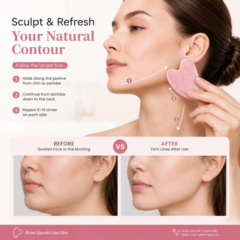 Lymphatic Contour Face Brush, 2 in 1 Facial Massage Tools