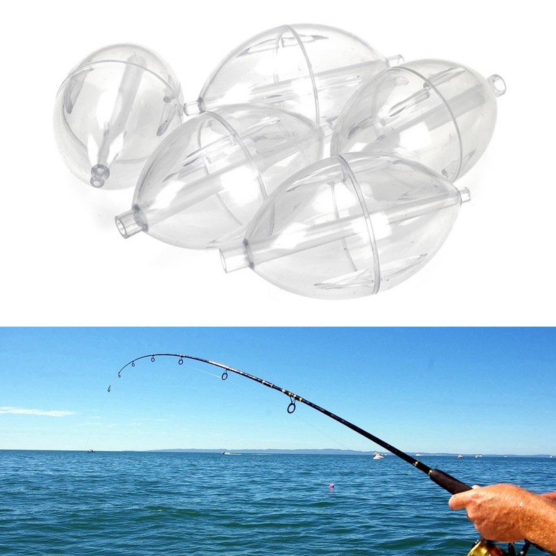 Gllehkt 5Pcs FishingsCastings Bobbers Float Fishing Clear Float Plastics Oval