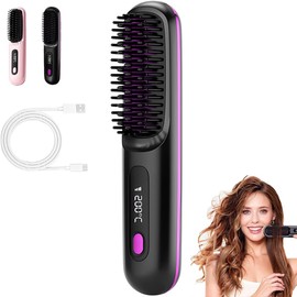 Ciriel Airbrush Pro Cordless Styling Brush with Ionic Technology & Ceramic（Black）