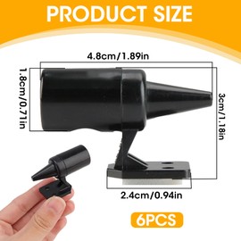 Lotbun 6 pieces wildlife warning for car, ultrasound, effective ultrasound against animals on the road, car deer warning, deer whistles for cars, wild whistle car, wild defence car
