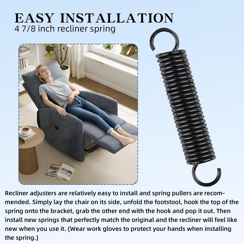 Zookpr 4 7/8-Inch Recliner Mechanism Extension Spring Replacement for Lane