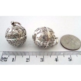 Unbranded 14mm small 925 Sterling Silver Harmony Ball Bell jingle chime Charm Pendant Hm55