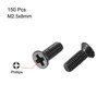 sourcing map M2.5 x 8mm Phillips Screw Fastener Black for