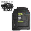 SMART FIT 79930 3-Piece Black Rubber Truck Floor Mat Set
