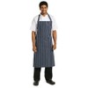 Whites Chefs Apparel Butchers Apron Polycotton Navy Stripe Extra Large
