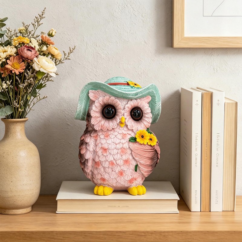 Stapleford Cute Owl Statue for Home Shelf Decor, 6.1" Small