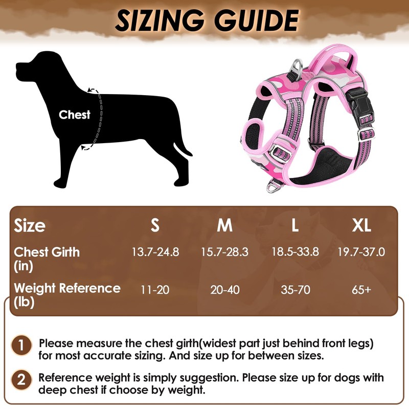 SlowTon No Pull Dog Harness, Heavy Duty No Choke Pet
