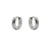 Small Stainless Steel Silver Tone Unisex Huggie Hoop Earrings 10mm