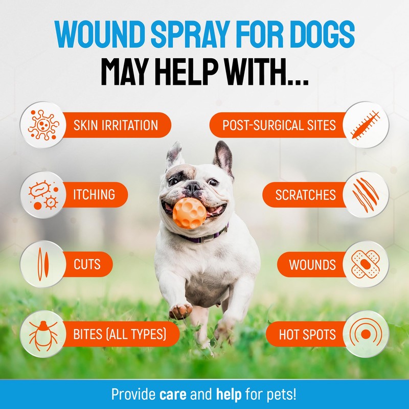 SILVER GRADE Dog Wound Spray Helps with Hot Spots, Irritations,