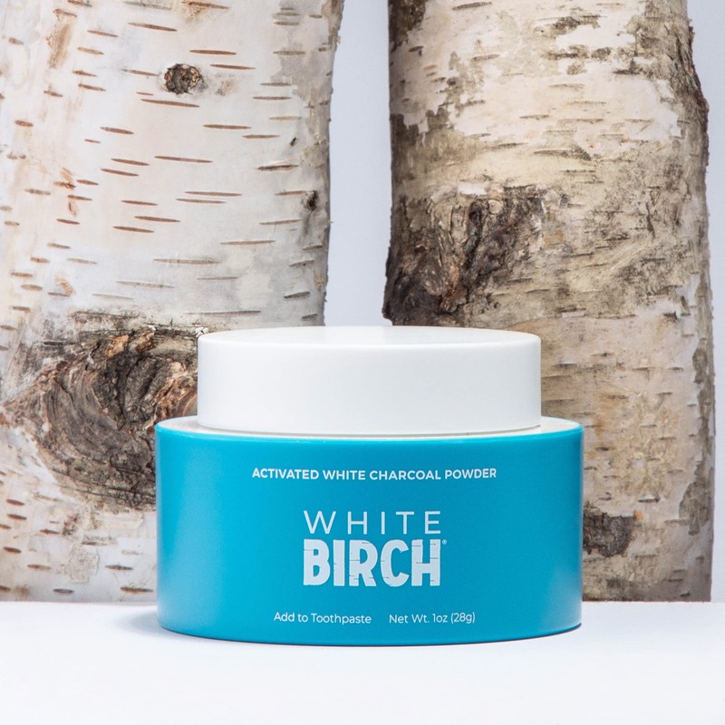 White Birch Activated White Charcoal Powder - Professional Teeth Whitening