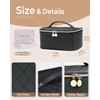 Prite Makeup Bag, Large Capacity Portable Travel Cosmetic Bag, Waterproof