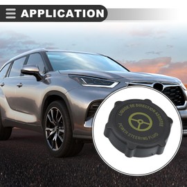 Motoforti Power Steering Oil Fluid Reservoir Tank Cap Cover, for Land Rover LR2, Plastic, Black