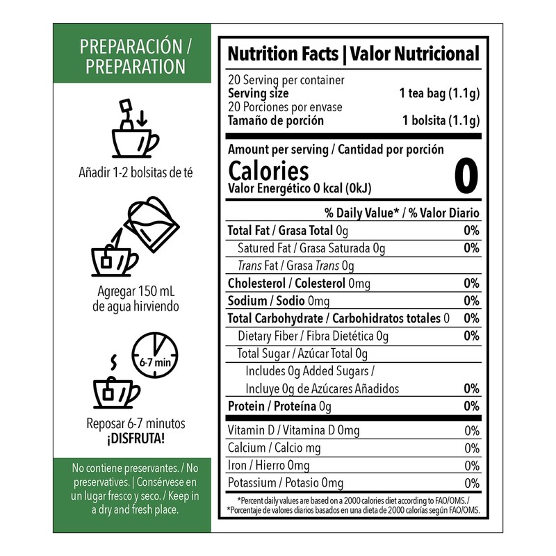 MONDAISA - Lemon Grass Herbal Tea, 20 Tea Bags (Pack