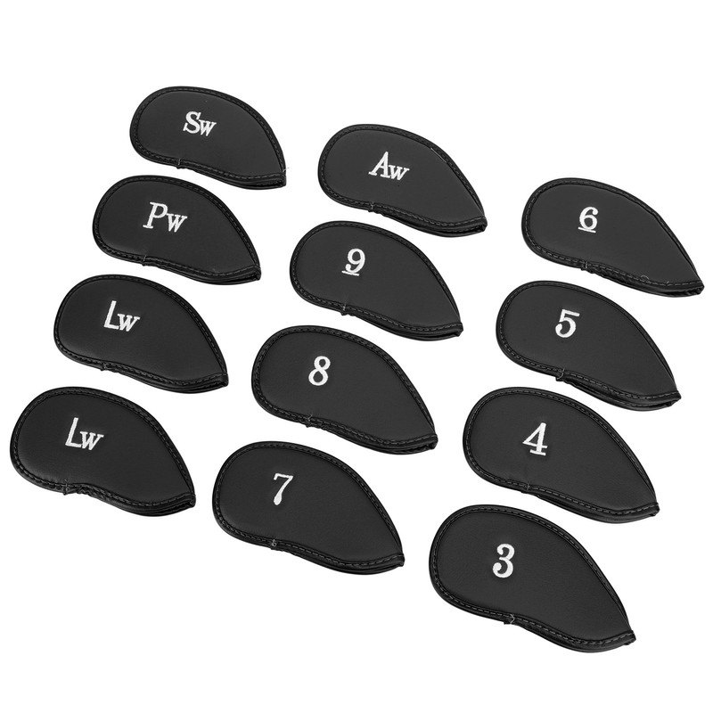 12Pcs Golf Iron Covers Set with Numbers Soft Protective Golf