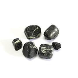 Jet International Schwarzer Turmalin-Trommelstein 100 Gramm Attraktiver echter A-Grad Ca. 75"bis 1 Zoll"