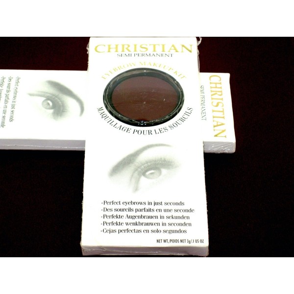 Christian Semi Permanent Eyebrow Makeup Kit  EYEBROW SHADOW BURGUNDY