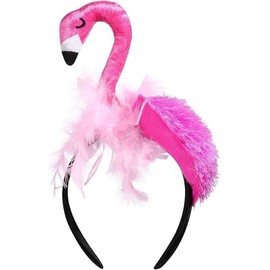 Hawaii Flamingo Headband Creative Flamingo Headdress for Hawaii Carnival Tropical Party Hair Accessory