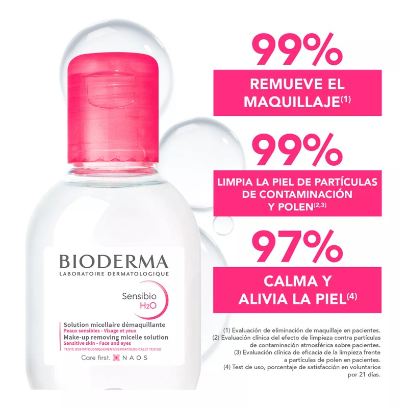 Bioderma Sensibio H2o, Agua Micelar Dermatológica, 100 Ml