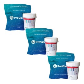 Prueba Antidoping 6 Parámetros Con Vaso Provision. 3 Pzs.
