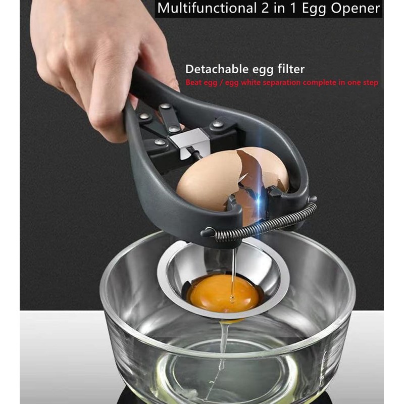 Egg Cracker Stainless Steel Egg Separator Automatic Egg Cracker for