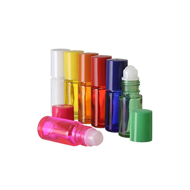 Green Glass 5 ml. Roll on Perfume Bottle. Perfect for