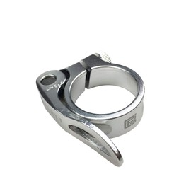 PLATT Bike Seat Post Clamp Aluminium Alloy Bicycle Quick Release Seatpost Collar 28.6mm / 31.8mm /34.9mm (Silver, 31.8mm)
