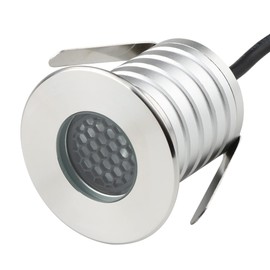 CNBRIGHTER LED In-Ground Well Lights Anti-Glare,3W 12V-24V DC, IP67 Waterproof Recessed Lamp,Buried Underground Outdoor Landscape Lighting,Warm White 3000K(3 Watt)