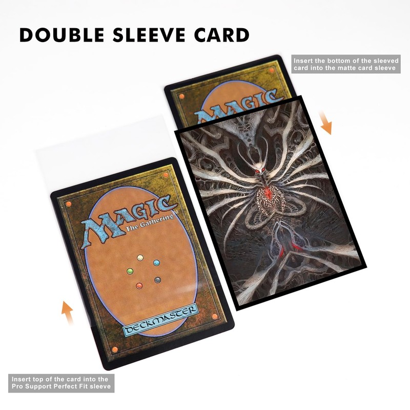 Katomula 100 PCS MTG Card Sleeves with 100 PCS Perfect