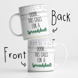 FALJIOK Funny Spreadsheet Work Mug 11oz, Trust Me I Know My Sheet Mug, Funny Spreadsheet Accountant Mugs Gift for Finance Banker Coworkers Accounting Boss Friends NA CPA CFO Analysts (Ohhh)