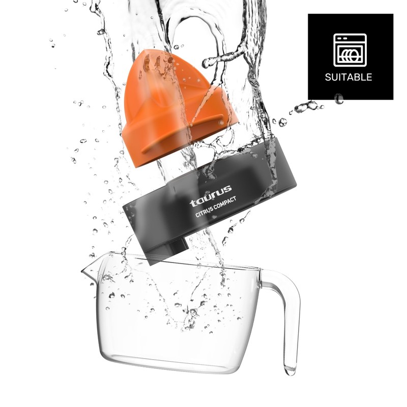 Taurus Citrus Compact Electric Orange Squeezer, Double Rotation, Extra Large