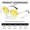 kimorn Sunglasses For Women Oversized Rimless Diamond Cutting Lens Classic